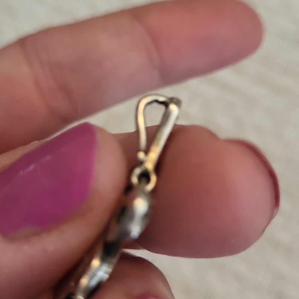 antique 925 beautiful necklace charn bow - Picture 4 of 4